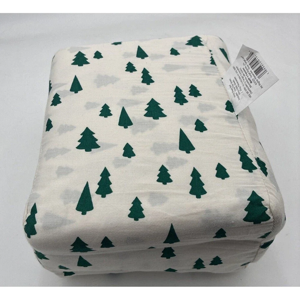 Wondershop Christmas Tree 100% Cotton King Sheet Set 4pcs.